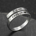 Retro Stainless Steel English Double Ring