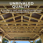 DIY Meridian 12 Ft. X 20 Ft. Cedar Wood Outdoor Gazebo Kit with Hartop Metal Roof - Permanent Covered Patio Shade